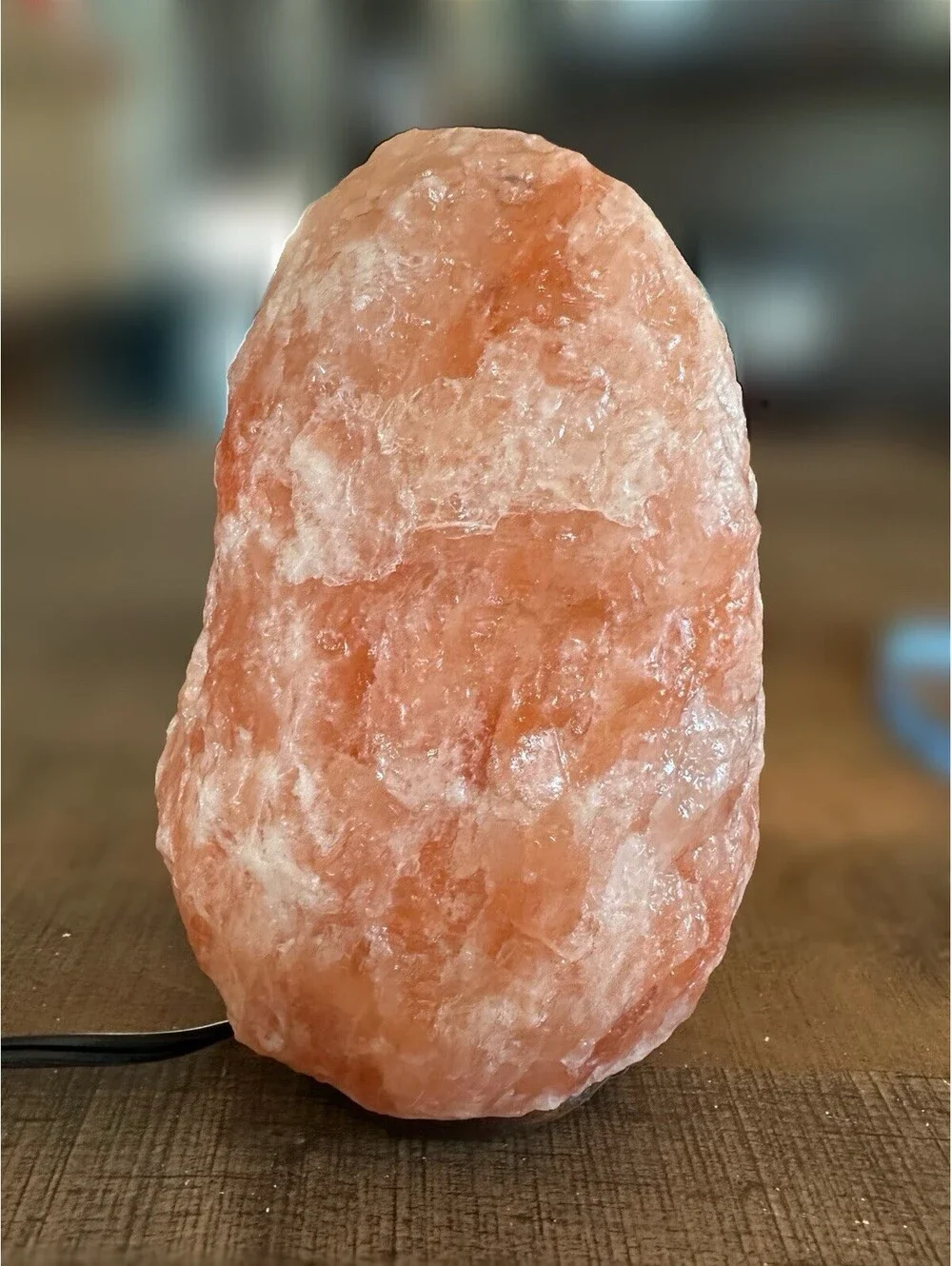 Himalayan Salt Lamp with Wooden Base